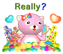 Kuma-Po Chan bringing good luck (E) sticker #8877242