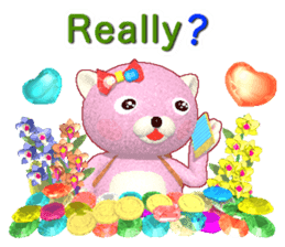 Kuma-Po Chan bringing good luck (E) sticker #8877242