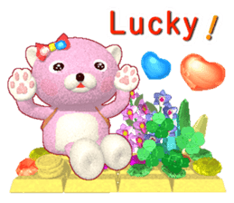 Kuma-Po Chan bringing good luck (E) sticker #8877243