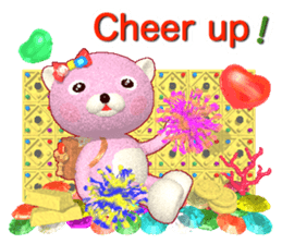 Kuma-Po Chan bringing good luck (E) sticker #8877244