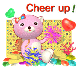 Kuma-Po Chan bringing good luck (E) sticker #8877244