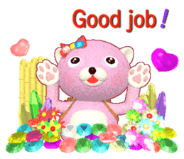 Kuma-Po Chan bringing good luck (E) sticker #8877245