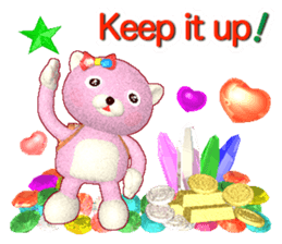 Kuma-Po Chan bringing good luck (E) sticker #8877246