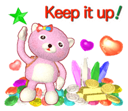 Kuma-Po Chan bringing good luck (E) sticker #8877246