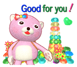 Kuma-Po Chan bringing good luck (E) sticker #8877247