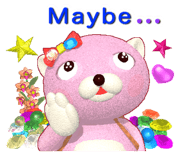 Kuma-Po Chan bringing good luck (E) sticker #8877248