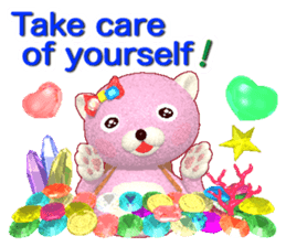 Kuma-Po Chan bringing good luck (E) sticker #8877252