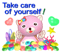 Kuma-Po Chan bringing good luck (E) sticker #8877252