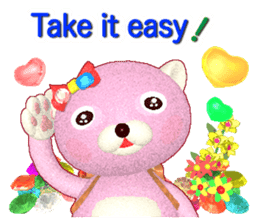 Kuma-Po Chan bringing good luck (E) sticker #8877253