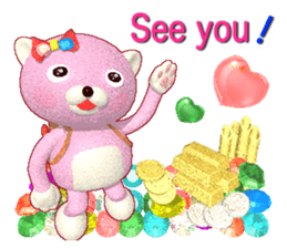 Kuma-Po Chan bringing good luck (E) sticker #8877254