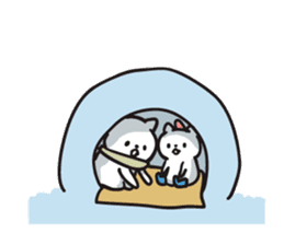Akita dialects of Winter-cat.ver sticker #8877974