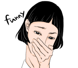 Black long-haired men sticker #8878272