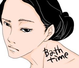 Black long-haired men sticker #8878287