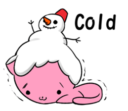 Snowman and cats a good friend sticker #8878297