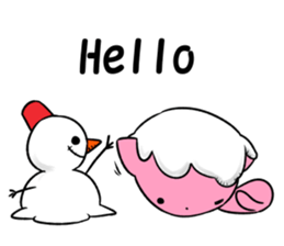 Snowman and cats a good friend sticker #8878305