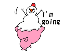 Snowman and cats a good friend sticker #8878310