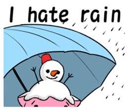 Snowman and cats a good friend sticker #8878315