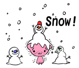 Snowman and cats a good friend sticker #8878316