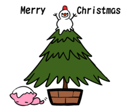 Snowman and cats a good friend sticker #8878332