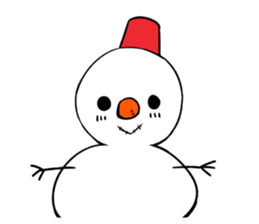 Snowman and cats a good friend sticker #8878333