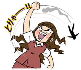 The lady don't succumb to everything. sticker #8878860