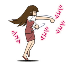 The lady don't succumb to everything. sticker #8878861