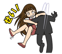 The lady don't succumb to everything. sticker #8878879