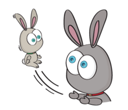 3-O & Rabbit: Rabbit Family sticker #8879696