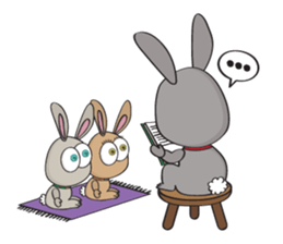 3-O & Rabbit: Rabbit Family sticker #8879698