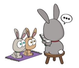 3-O & Rabbit: Rabbit Family sticker #8879698