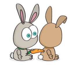 3-O & Rabbit: Rabbit Family sticker #8879700