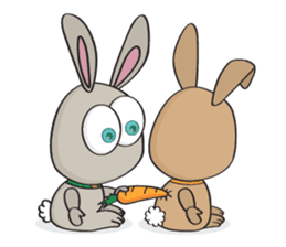 3-O & Rabbit: Rabbit Family sticker #8879700
