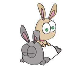 3-O & Rabbit: Rabbit Family sticker #8879701