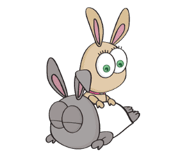 3-O & Rabbit: Rabbit Family sticker #8879701