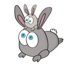 3-O & Rabbit: Rabbit Family sticker #8879703