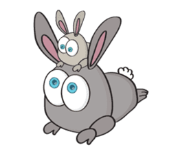 3-O & Rabbit: Rabbit Family sticker #8879703