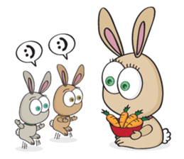 3-O & Rabbit: Rabbit Family sticker #8879704