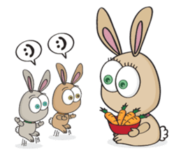 3-O & Rabbit: Rabbit Family sticker #8879704