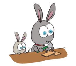 3-O & Rabbit: Rabbit Family sticker #8879711