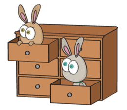 3-O & Rabbit: Rabbit Family sticker #8879714