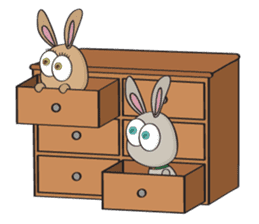 3-O & Rabbit: Rabbit Family sticker #8879714