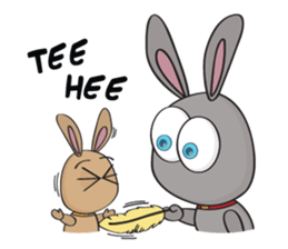 3-O & Rabbit: Rabbit Family sticker #8879719