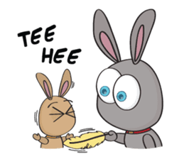 3-O & Rabbit: Rabbit Family sticker #8879719