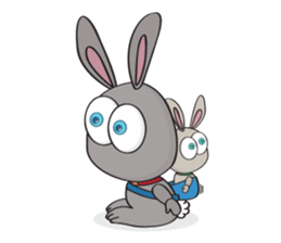 3-O & Rabbit: Rabbit Family sticker #8879720