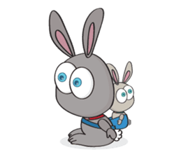 3-O & Rabbit: Rabbit Family sticker #8879720
