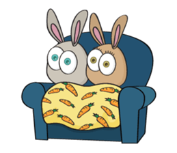 3-O & Rabbit: Rabbit Family sticker #8879722