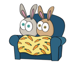 3-O & Rabbit: Rabbit Family sticker #8879722
