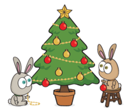 3-O & Rabbit: Rabbit Family sticker #8879723