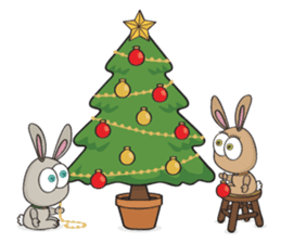 3-O & Rabbit: Rabbit Family sticker #8879723