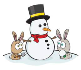 3-O & Rabbit: Rabbit Family sticker #8879725